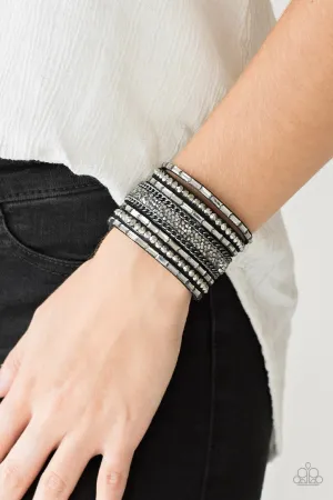 Paparazzi - Rhinestone Rumble - Black Urban Bracelet