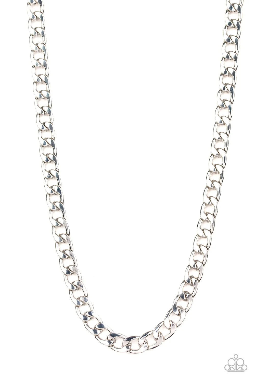 Paparazzi - The Underdog - Silver Men's Necklace