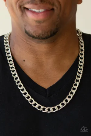 Paparazzi - The Underdog - Silver Men's Necklace