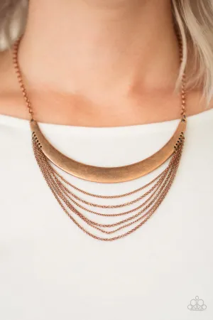 Paparazzi - Way Wayfarer -Copper Necklace