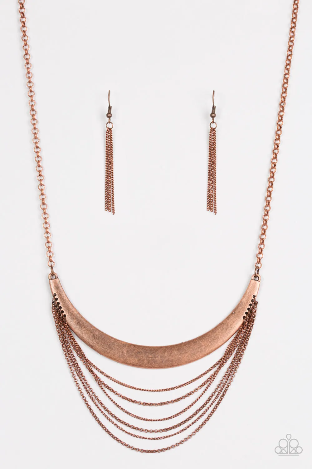 Paparazzi - Way Wayfarer -Copper Necklace