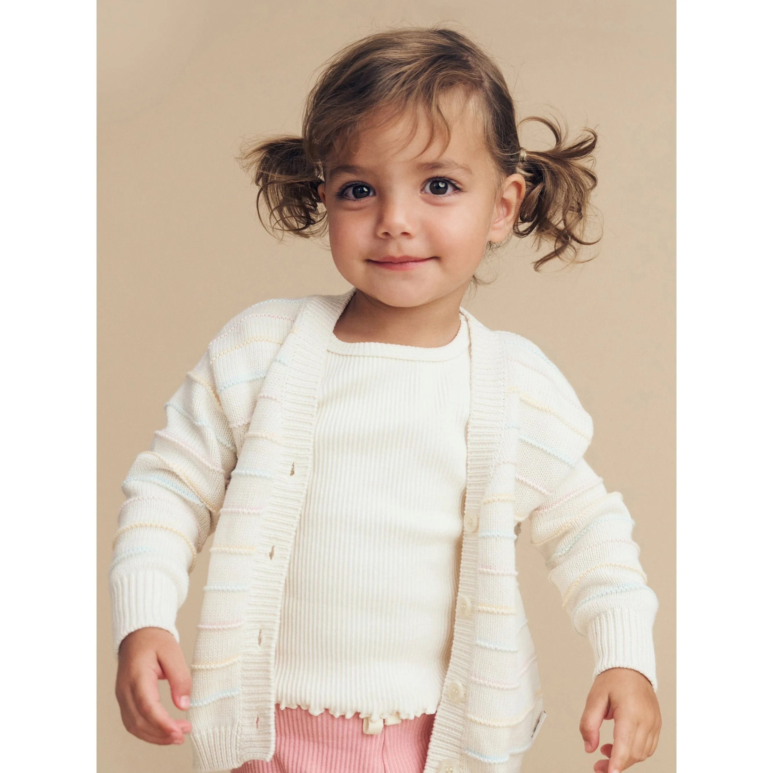 Pastel Stripe Boxy Cardi