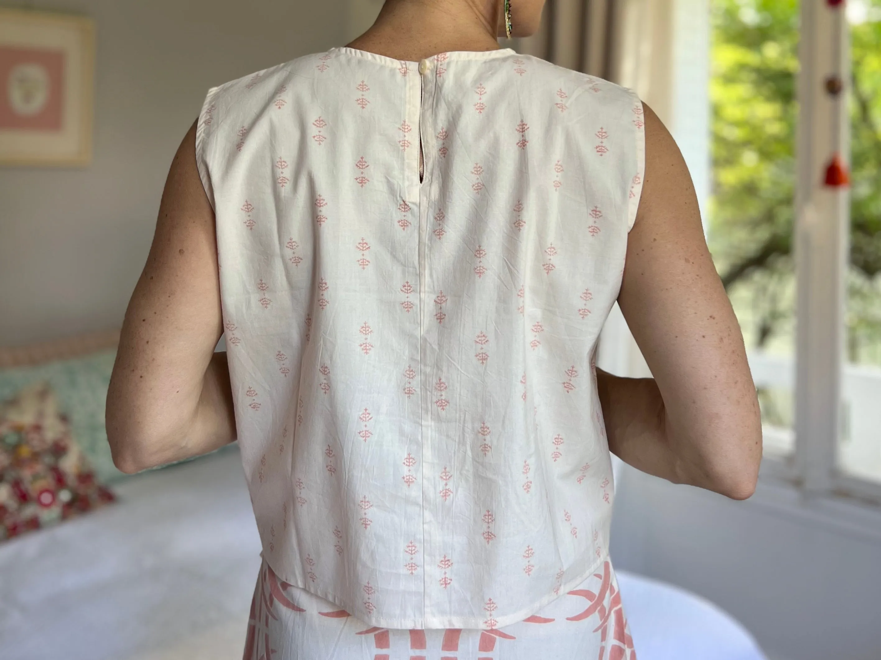 Peach Staghorn Boxy Top