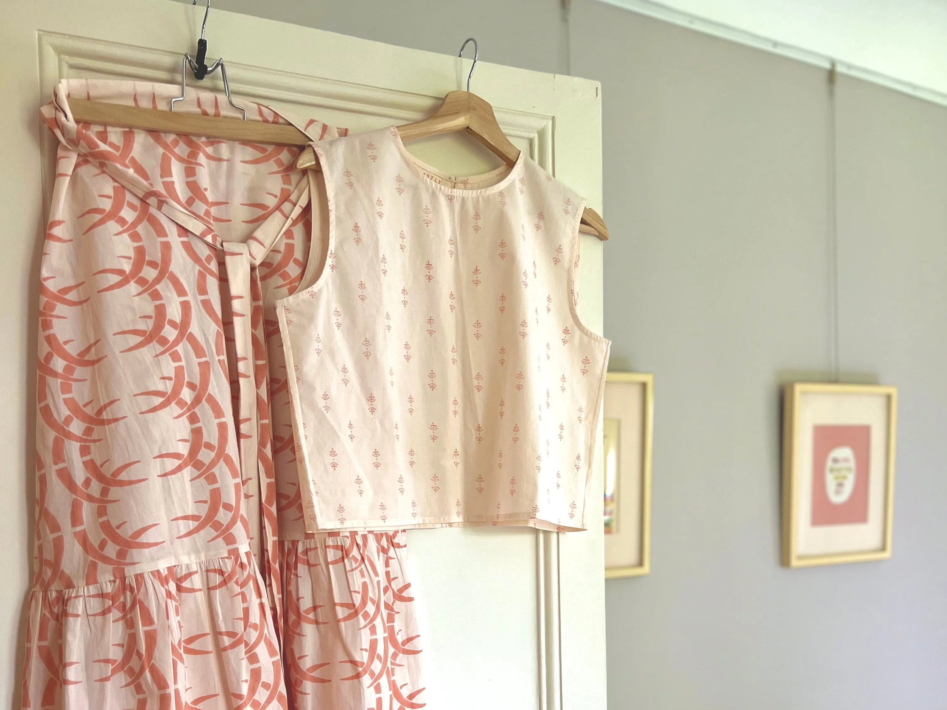 Peach Staghorn Boxy Top