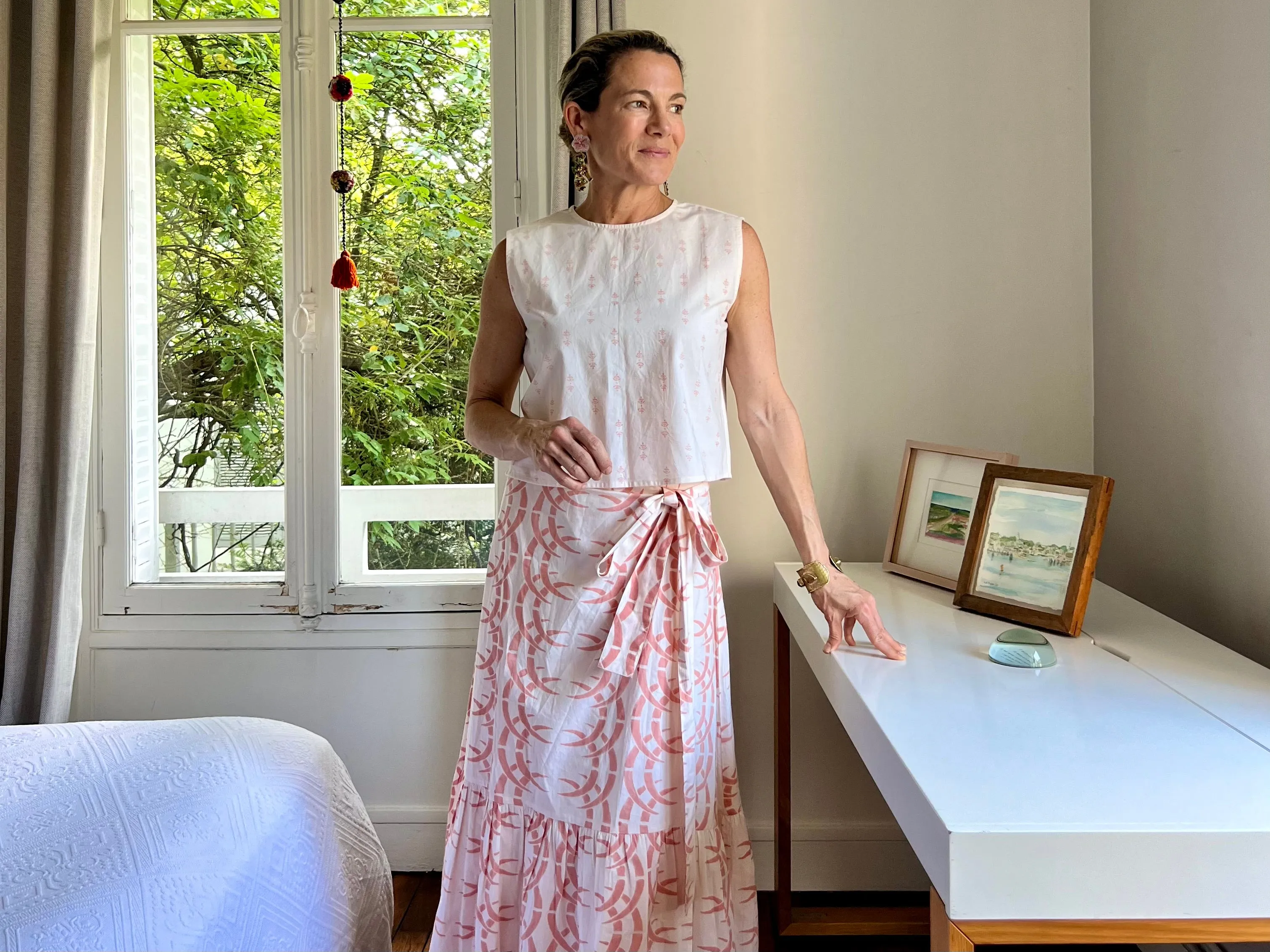 Peach Staghorn Boxy Top