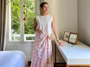 Peach Staghorn Boxy Top