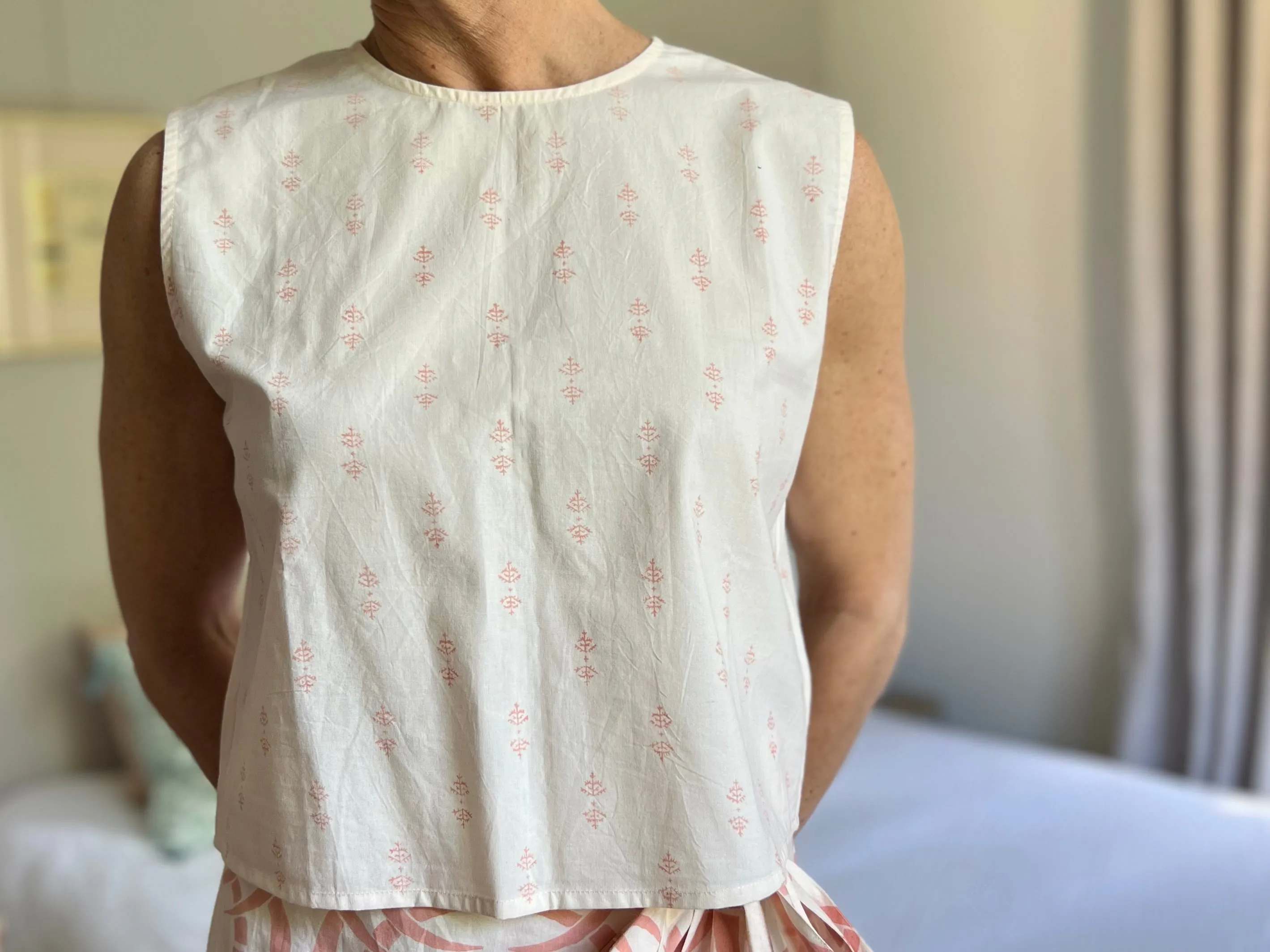 Peach Staghorn Boxy Top