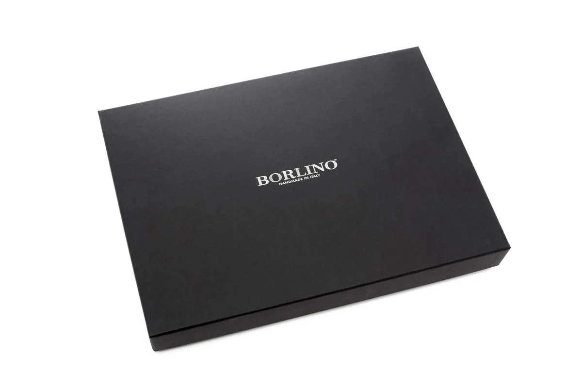 Pebble Calf Leather Zippered Padfolio - Onyx Black