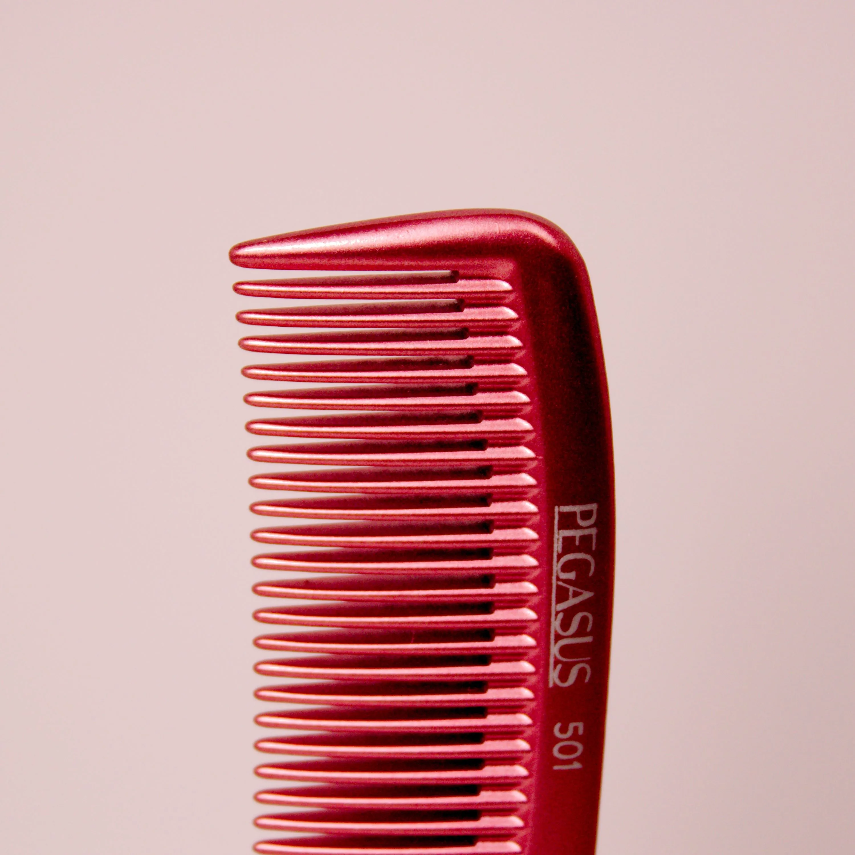 Pegasus MICOLOR 501, 9in Hard Rubber Handle Comb, Handmade, Seamless, Smooth Edges, Anti Static, Heat and Chemically Resistant, Wet Hair, Everyday Grooming Comb | Peines de goma dura - Copper