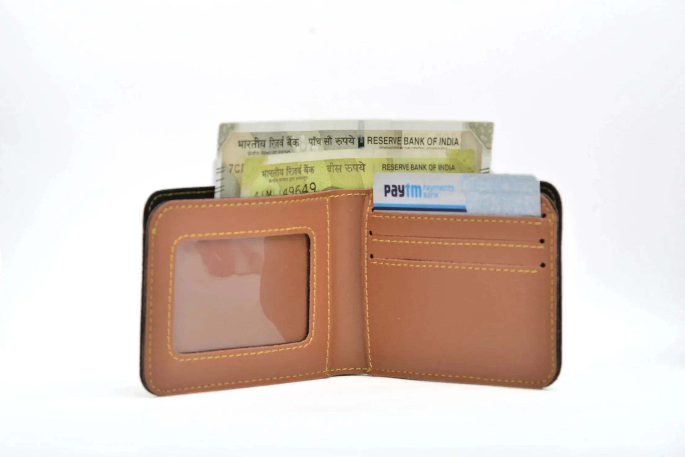 Personalized Couple's Combo : Premium Lady Wallet ( Product 1 ) & Men's Wallet (Product 2)- Tan
