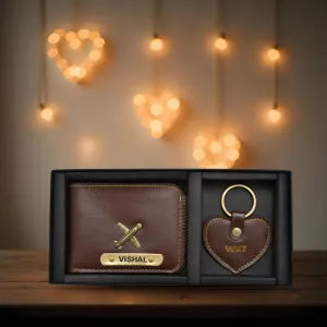 Personalized Men's Valentine Special Combo (2 pcs) - Brown