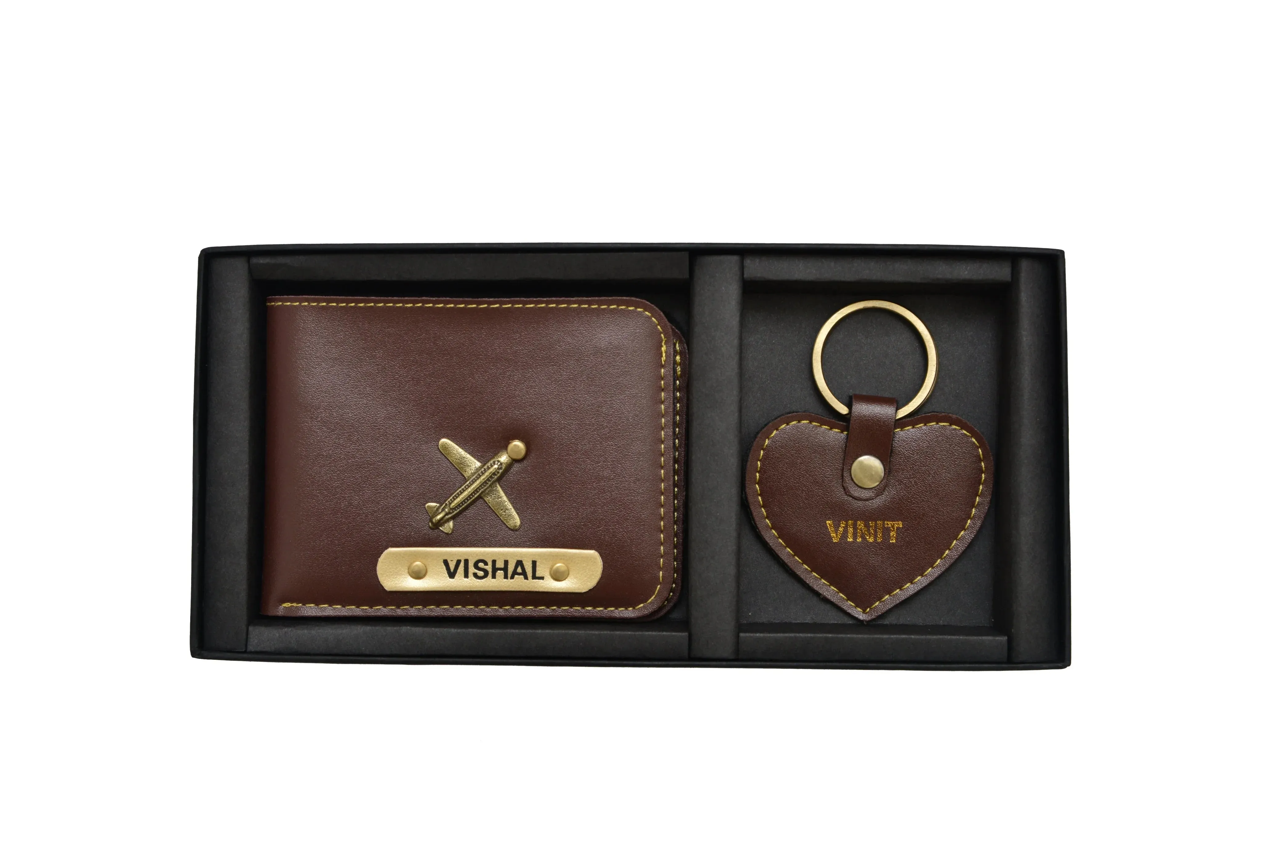 Personalized Men's Valentine Special Combo (2 pcs) - Brown