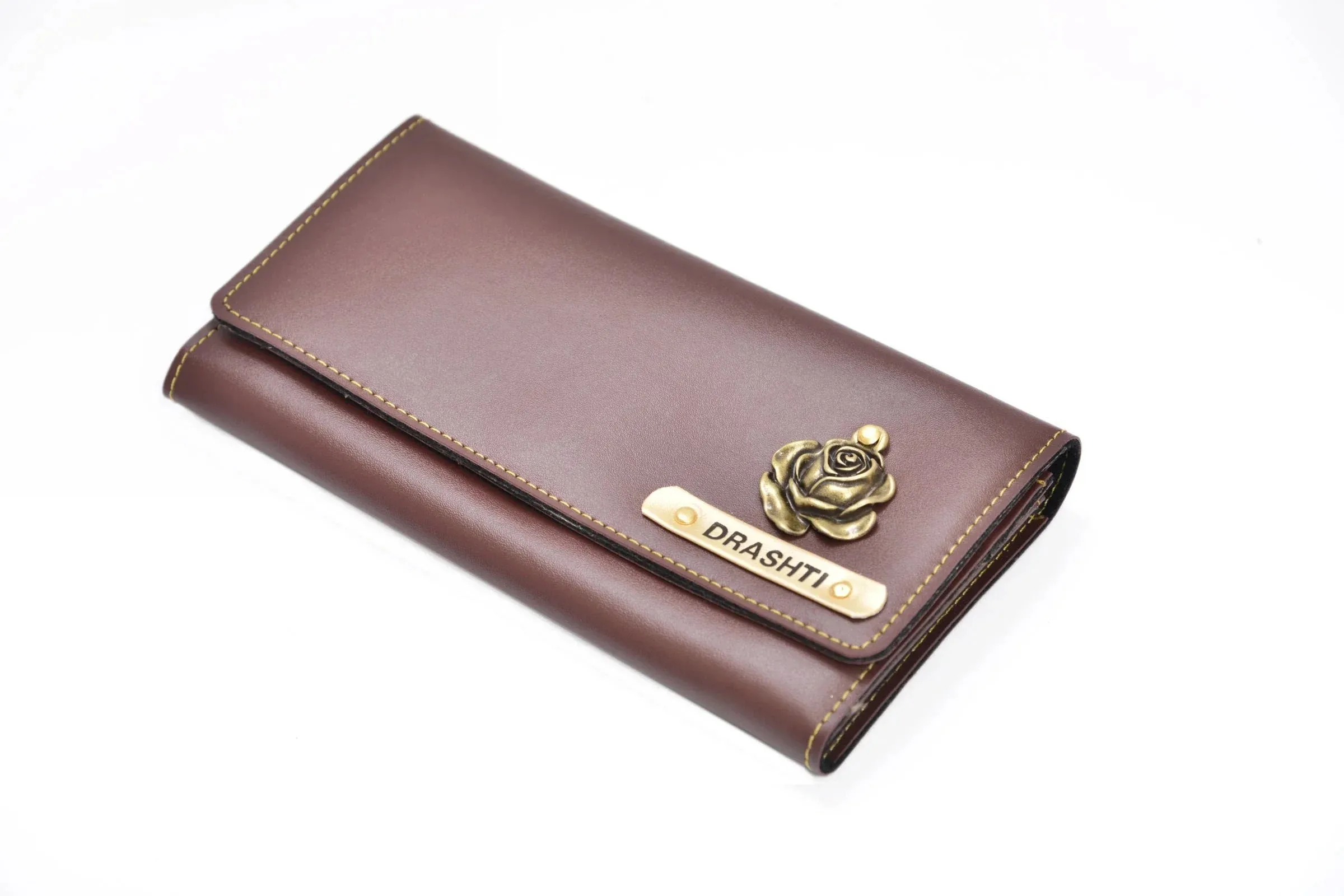 Personalized Premium Lady Wallet - Brown