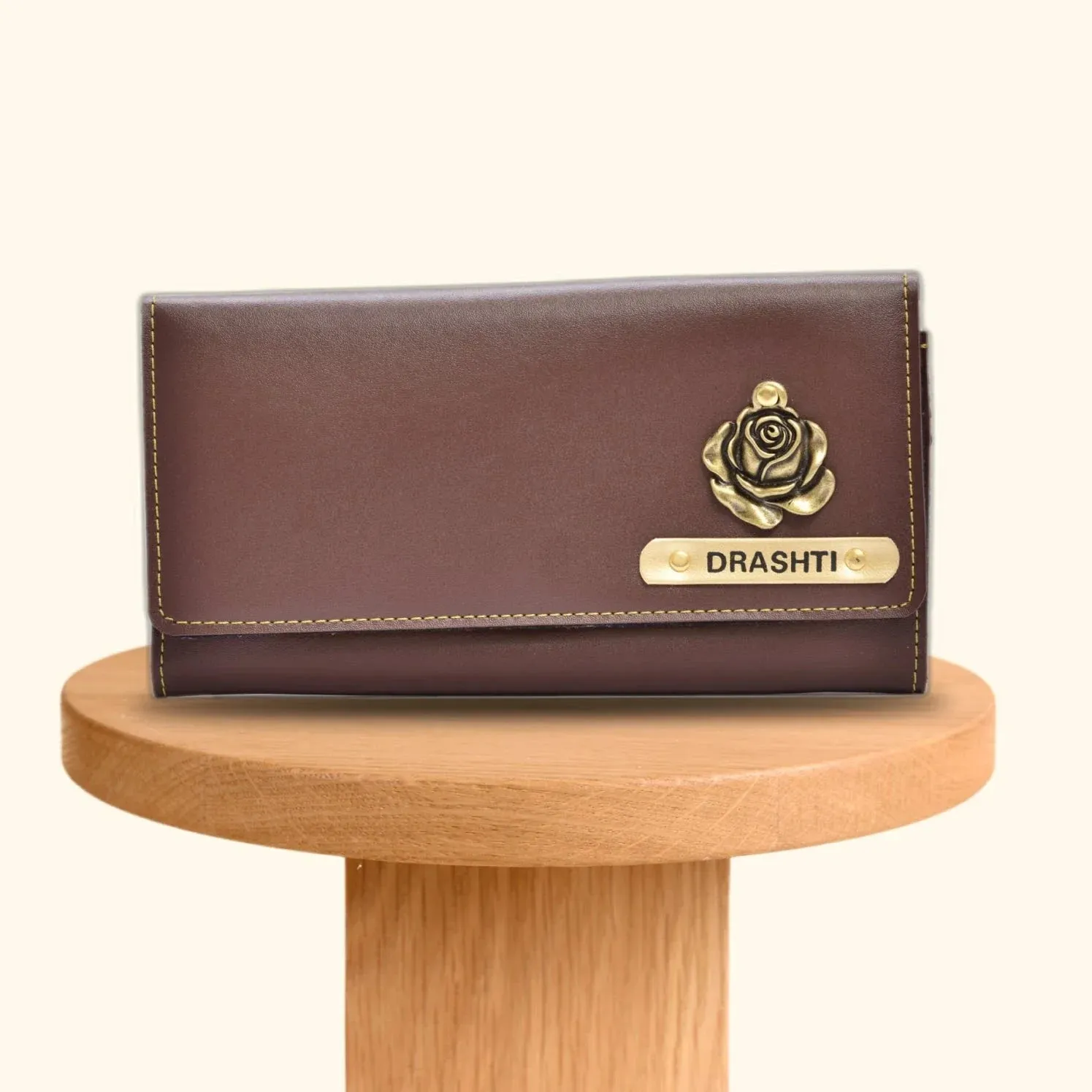 Personalized Premium Lady Wallet - Brown