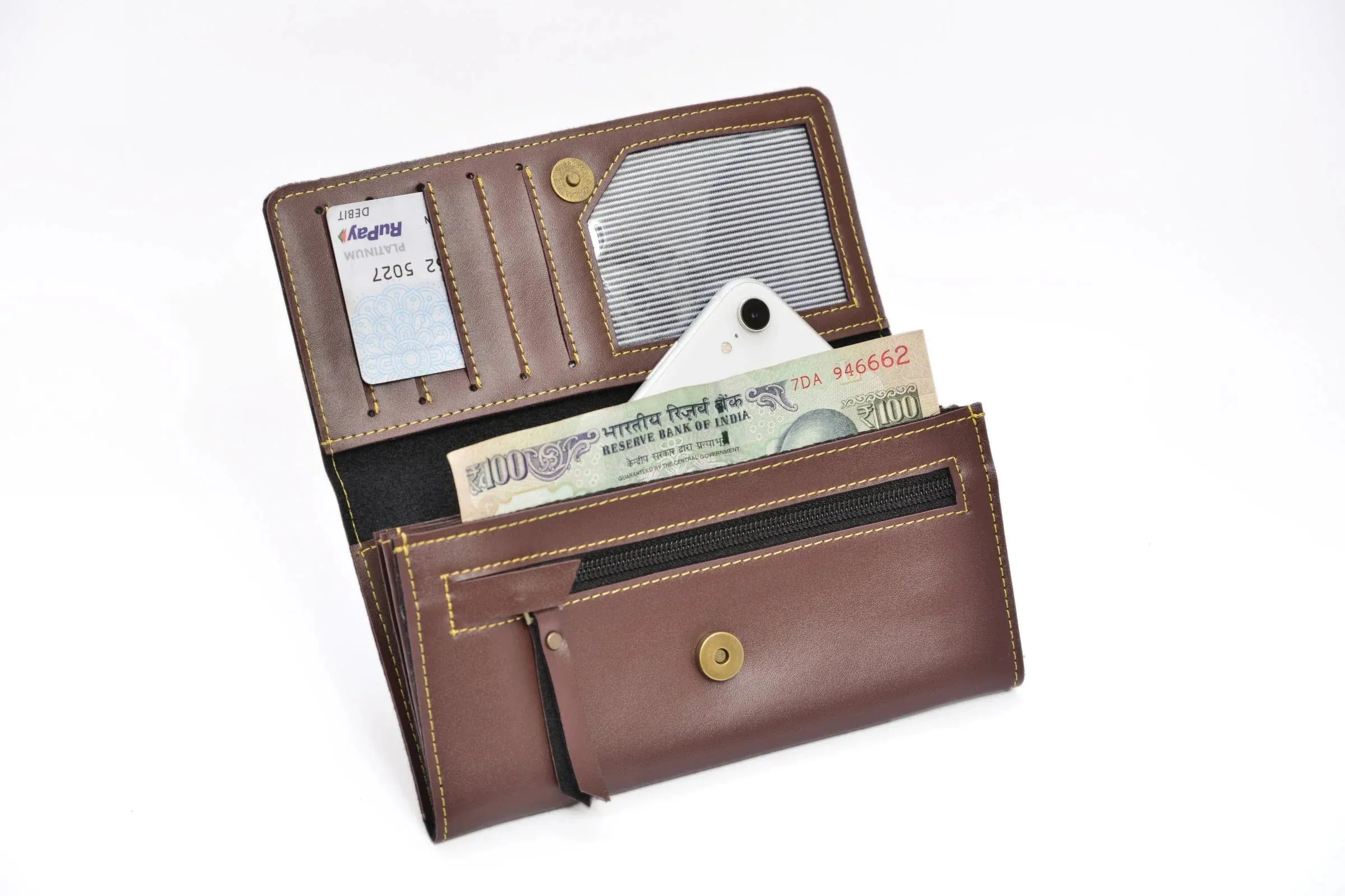Personalized Premium Lady Wallet - Brown