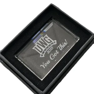 Personalized Rectangle Crystal Paperweight