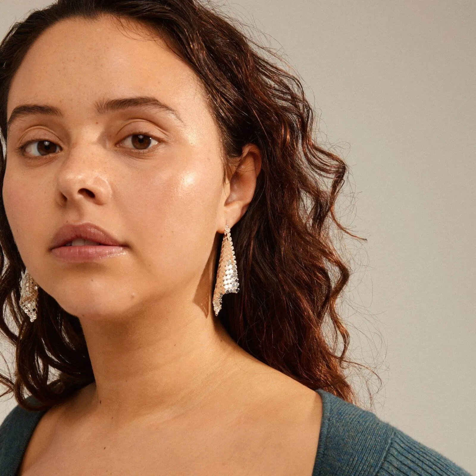 Pilgrim Alani Silver Statement Earrings