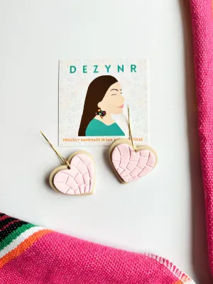 Pink Concha Hoops