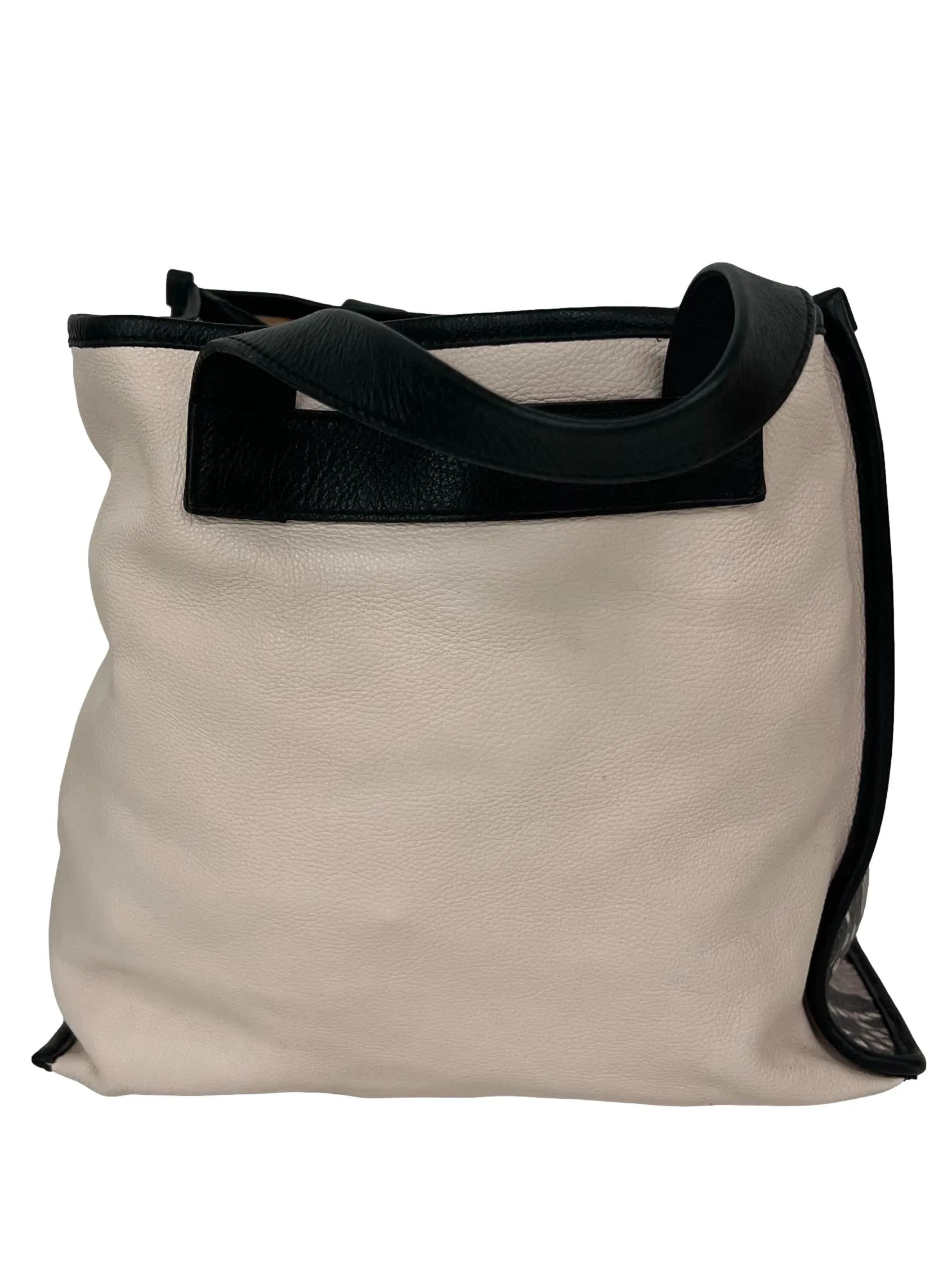 Pink Leather Snakeprint Handbag