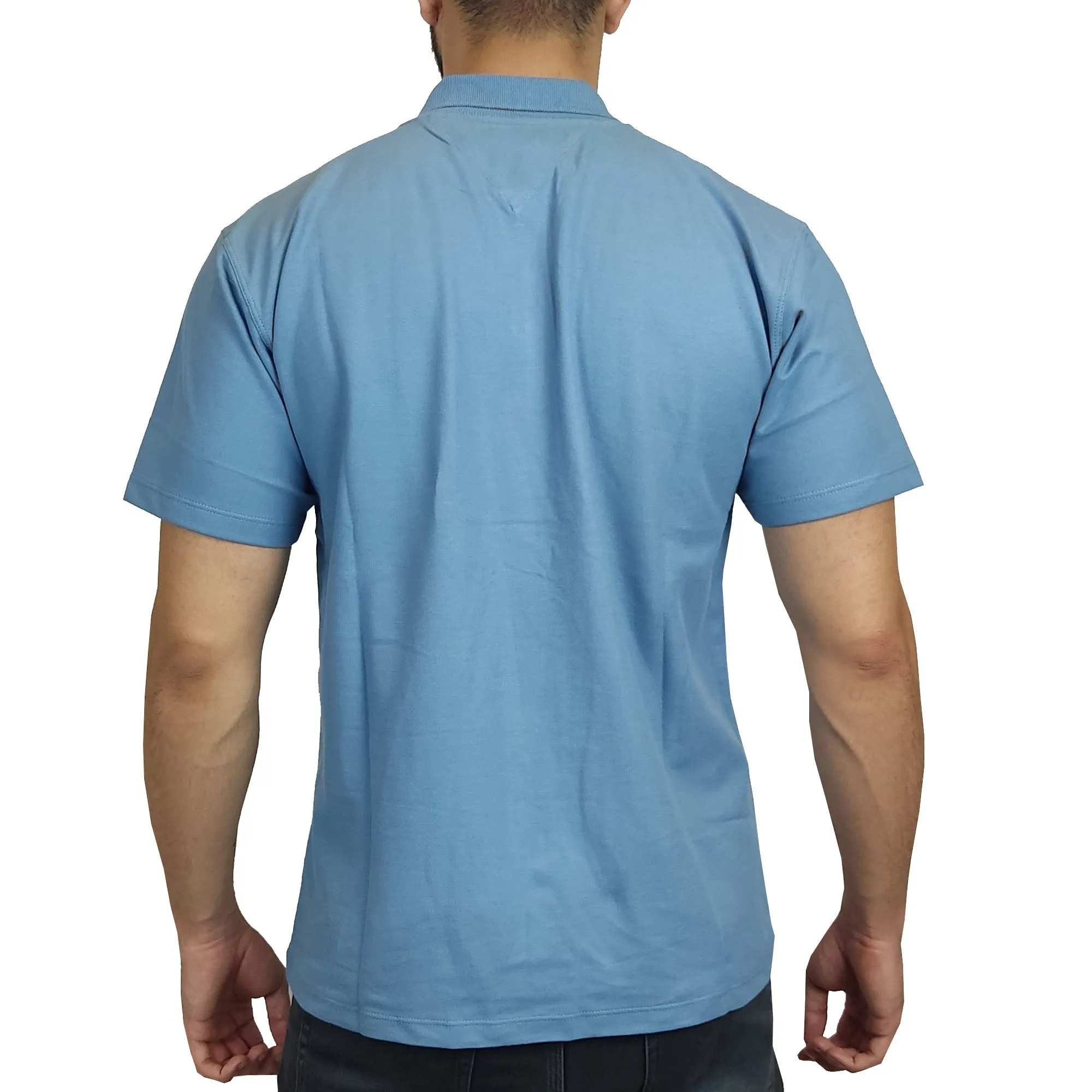 Polo Manga Corta Riff Urban Hombre Classic - Celeste