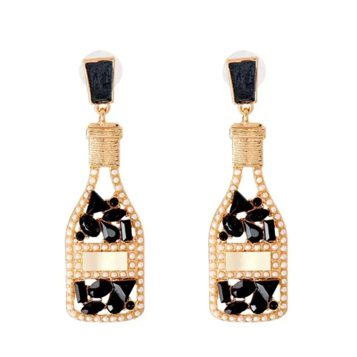 POPPIN' BOTTLES CHAMPAGNE EARRINGS