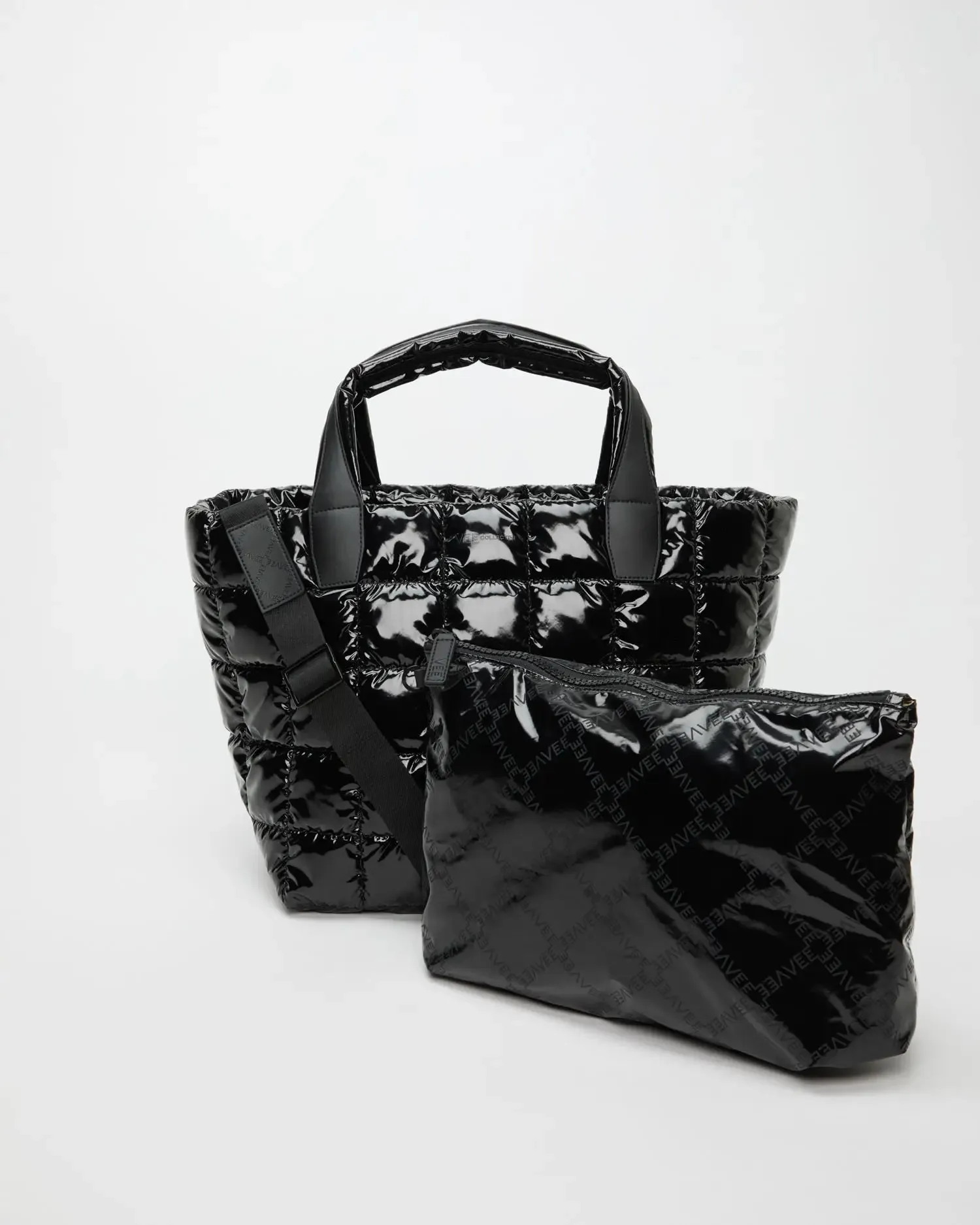 Porter Tote Medium Black Vinyl