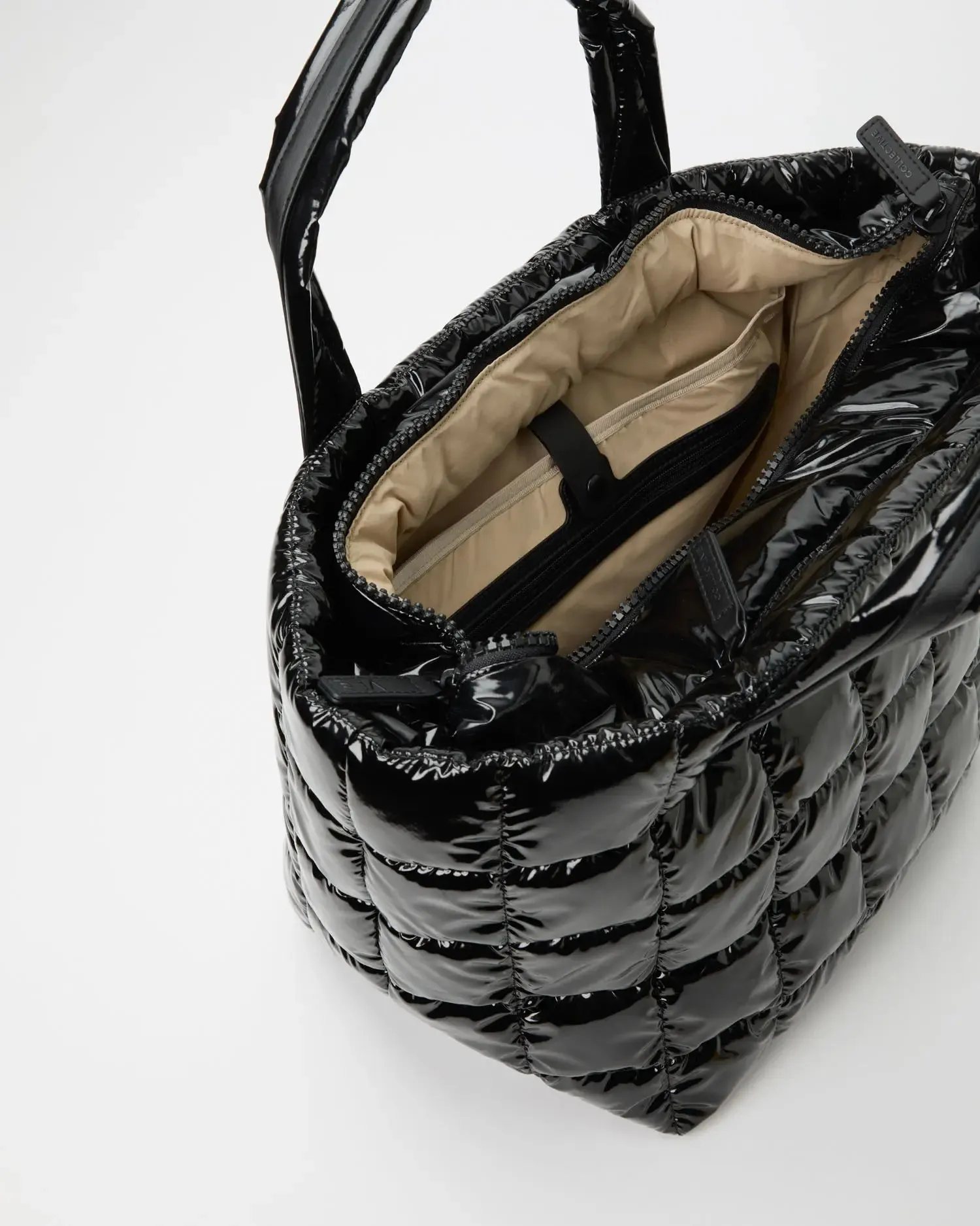 Porter Tote Medium Black Vinyl