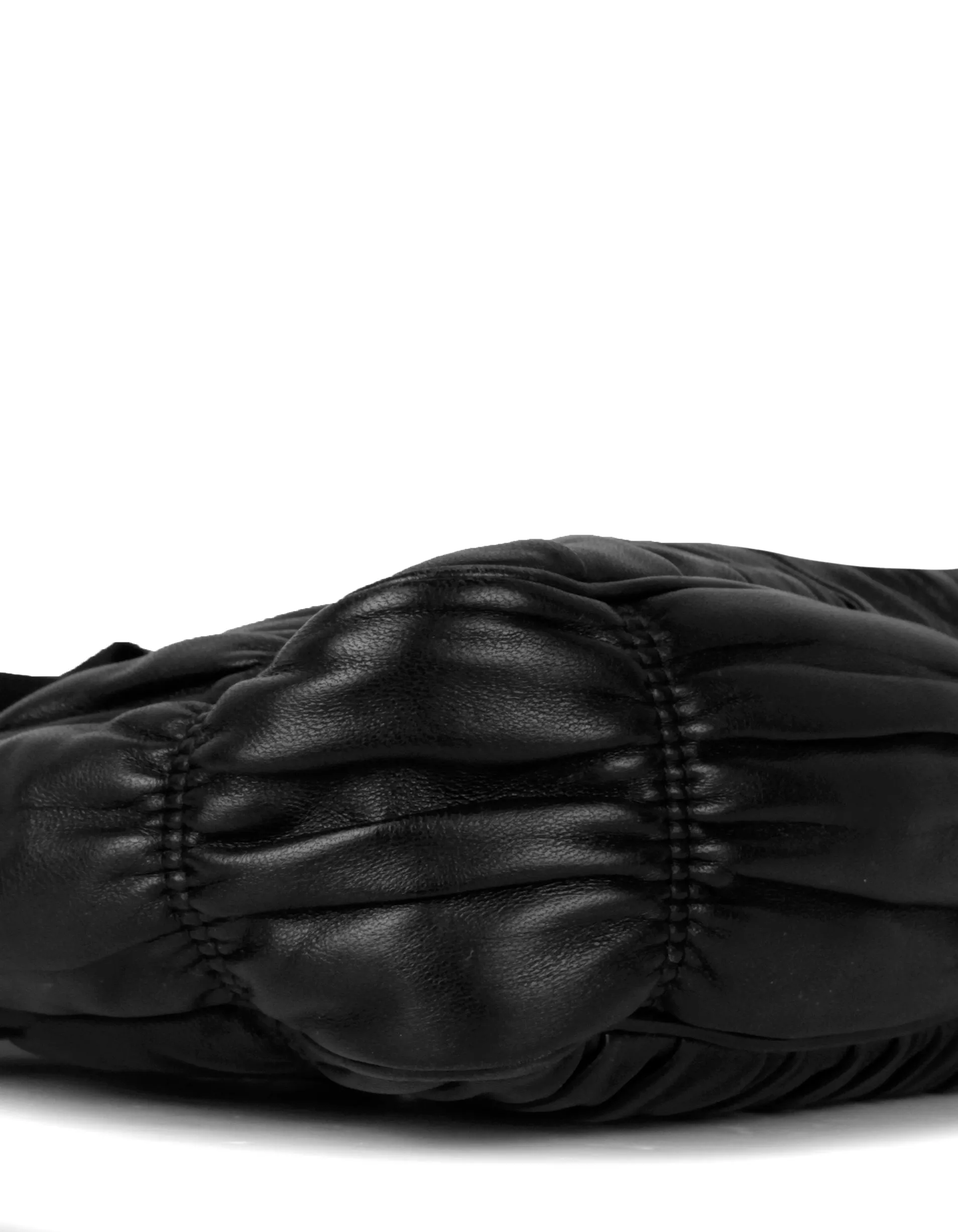 Prada Black Leather Re-Edition 2005 Nappa Gaufré Crossbody Bag
