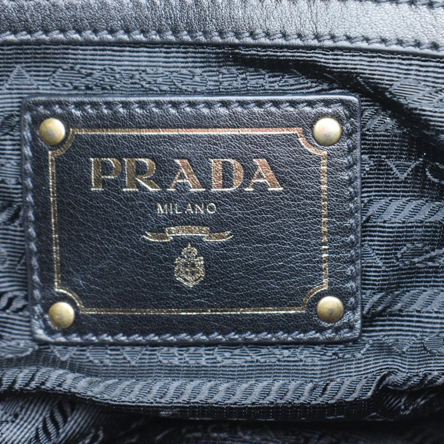 PRADA BR4281 Soft Leather Shoulder Bag Black