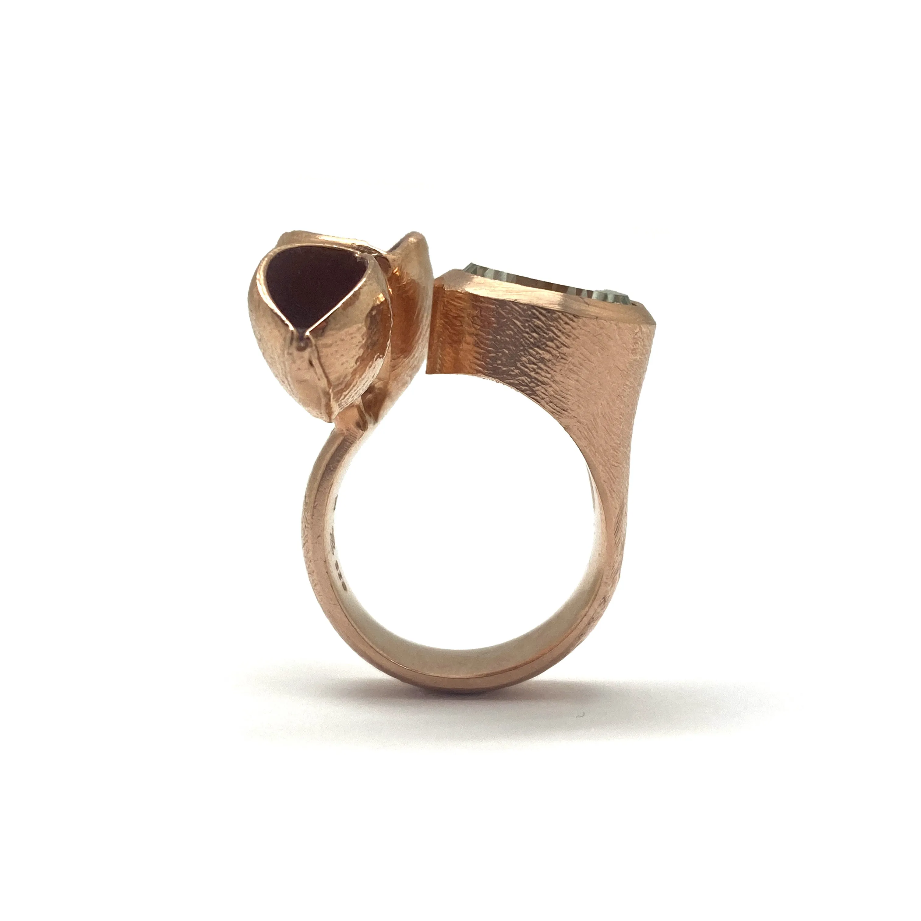 Prasiolite Rose Gold Ring