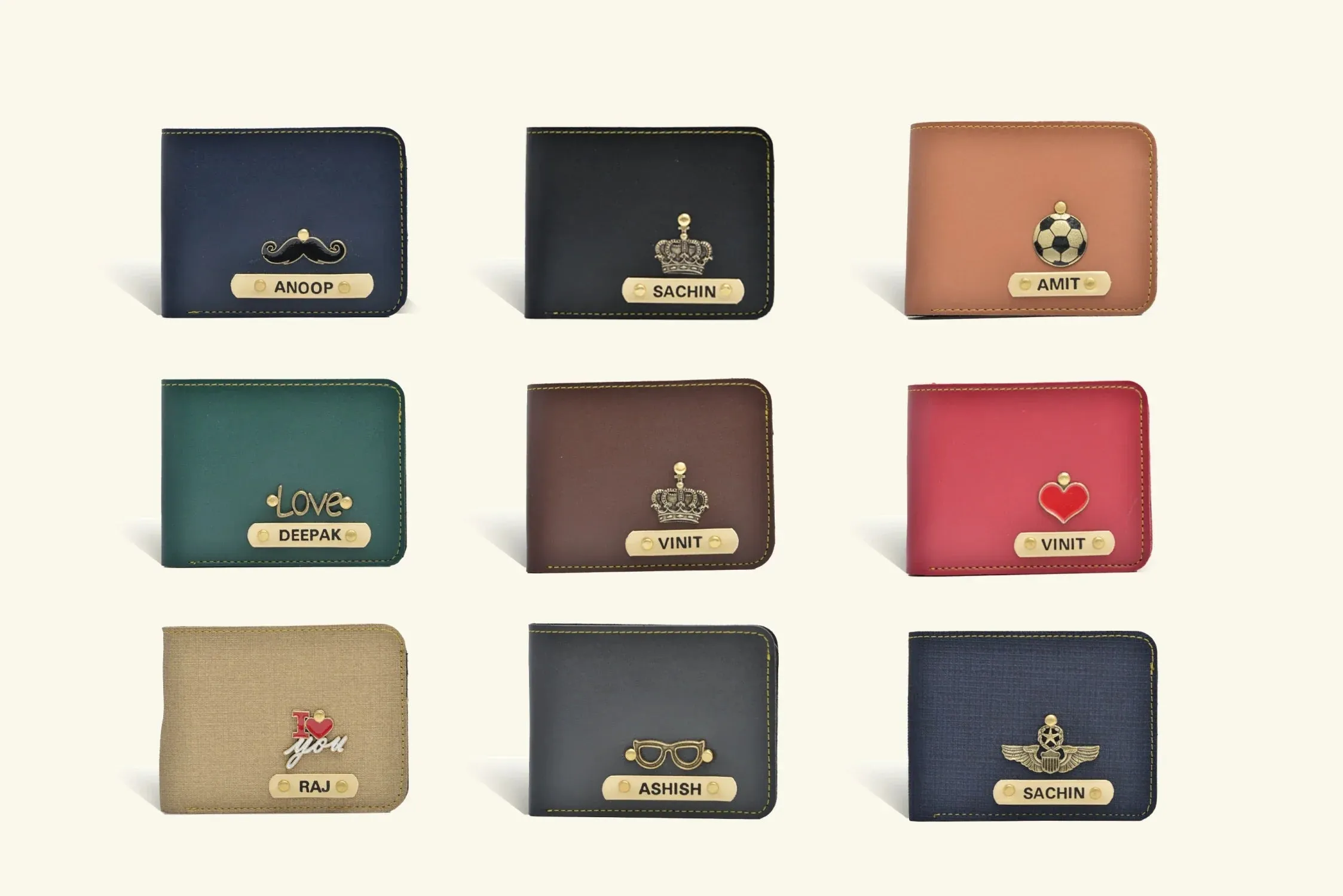 Premium Lady Wallet & Men's Wallet & Personalised Couple Rainbow Classic WaterBottle - Olive Green