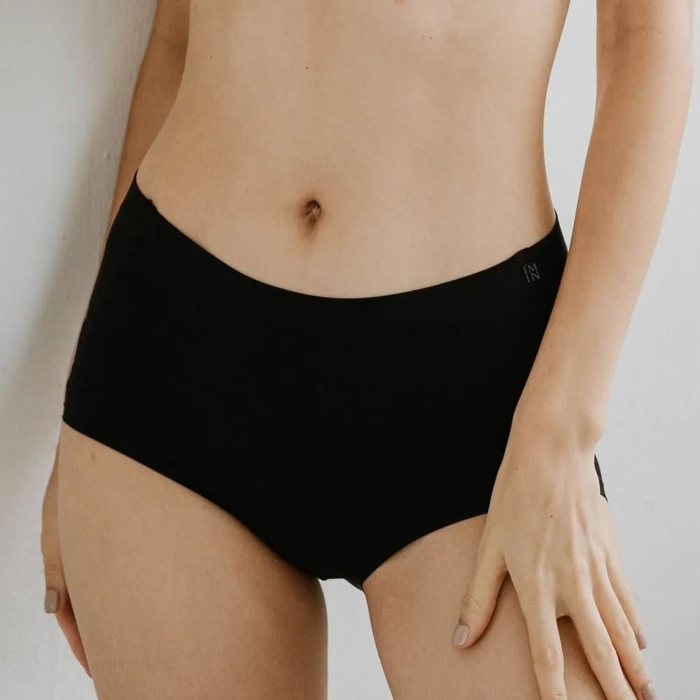 Premium Mid-Rise Seamless Butthugger in Black