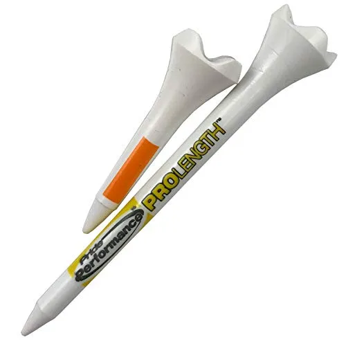 Pride Professional Tee System Evolution Plastic Golf Tees - Pack of 50, (40 Count 2-3/4-Inch and 10 Count 1-1/2-Inch)