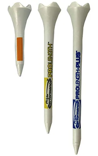 Pride Professional Tee System Evolution Plastic Golf Tees - Pack of 50, (40 Count 2-3/4-Inch and 10 Count 1-1/2-Inch)