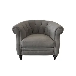 Prince Occasional Chair - Urban Sofa Grey Leather