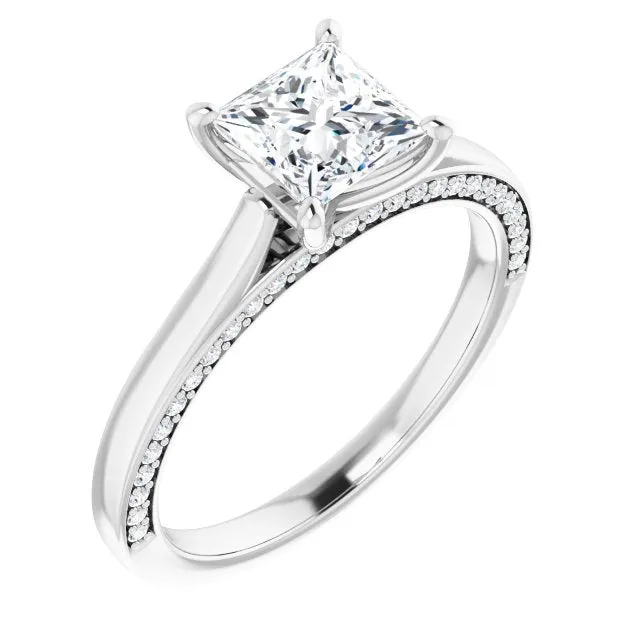 Princess Diamond Solitaire Engagement Ring