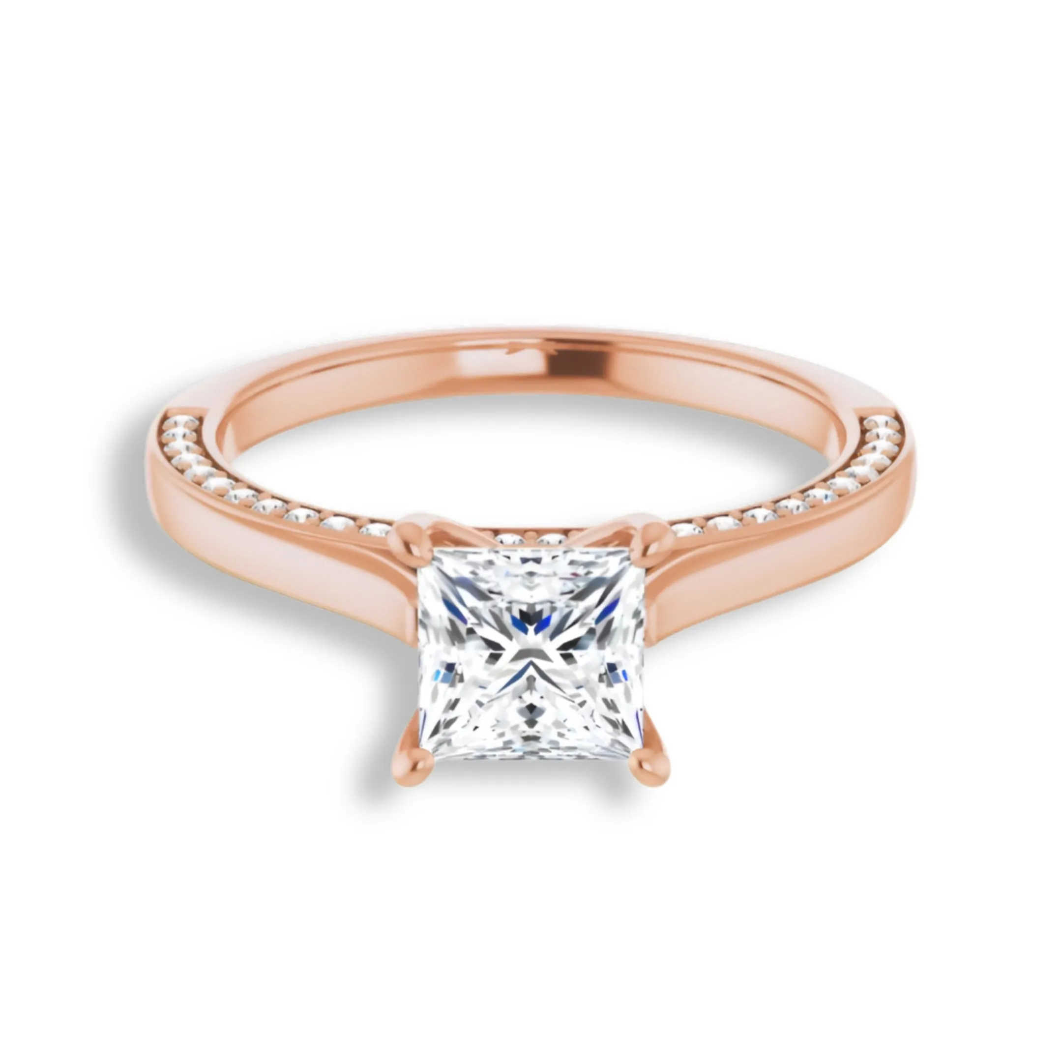 Princess Diamond Solitaire Engagement Ring
