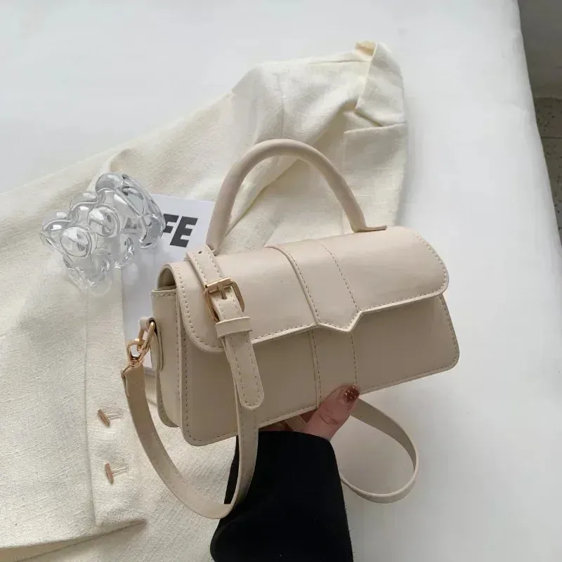 PU Leather Vintage Crossbody Underarm Satchel Women Handbag