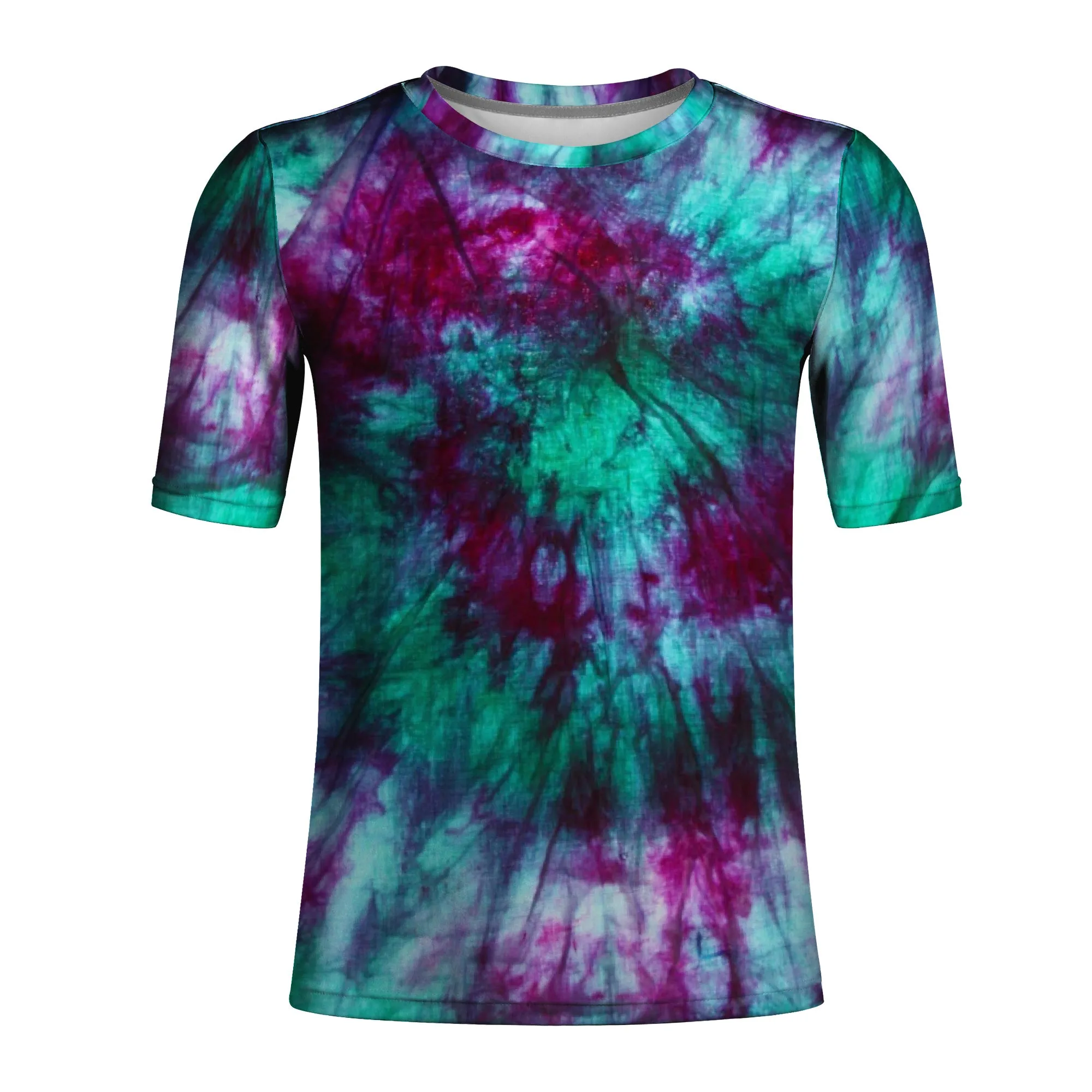 Purple /Teal Tie Dyed All Over Print Premium Men/Unisex Premium T-shirt