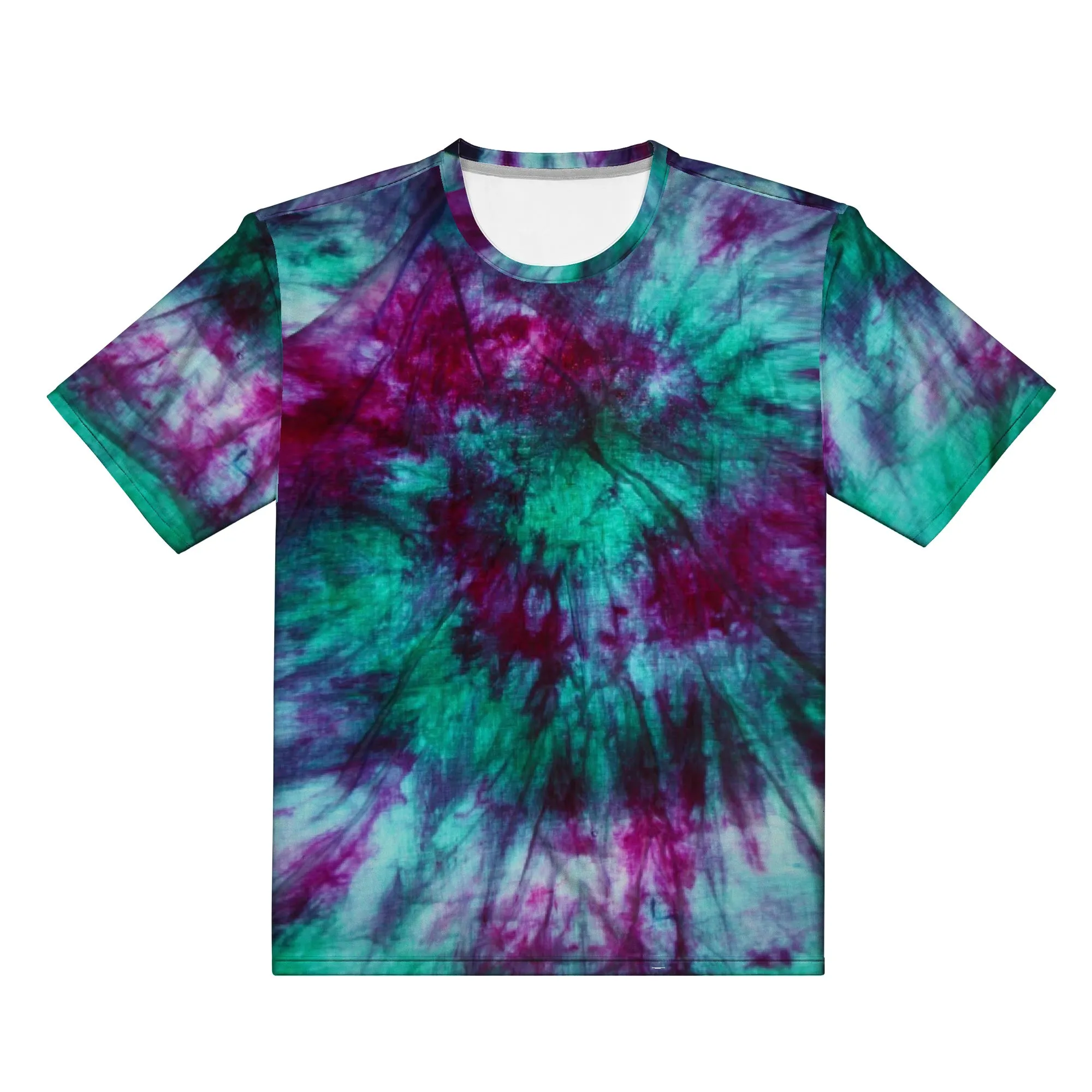 Purple /Teal Tie Dyed All Over Print Premium Men/Unisex Premium T-shirt