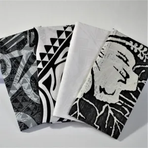 Quarter Bundle x 4  Tapa/Tribal Black & White