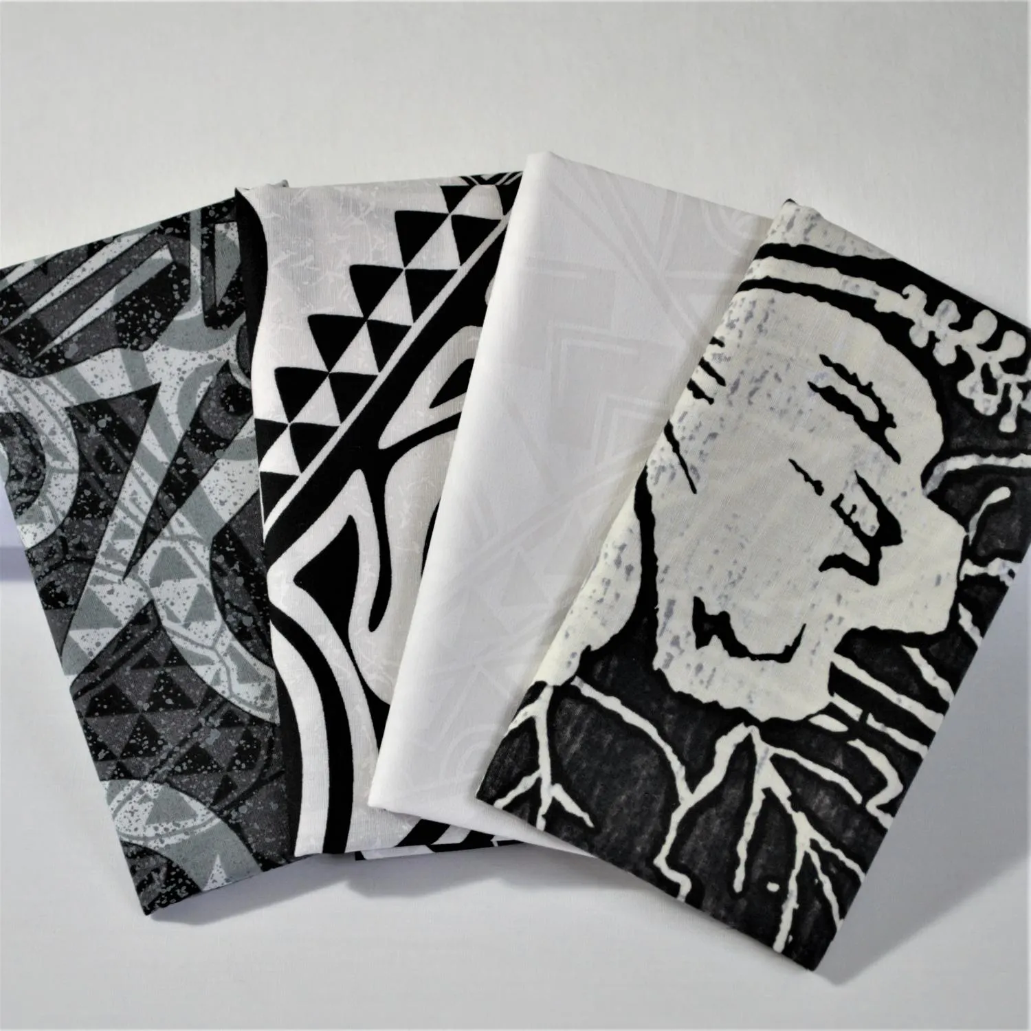 Quarter Bundle x 4  Tapa/Tribal Black & White