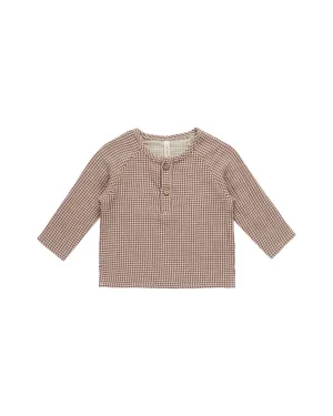 Quincy Mae - Zion Tee - Plum Gingham