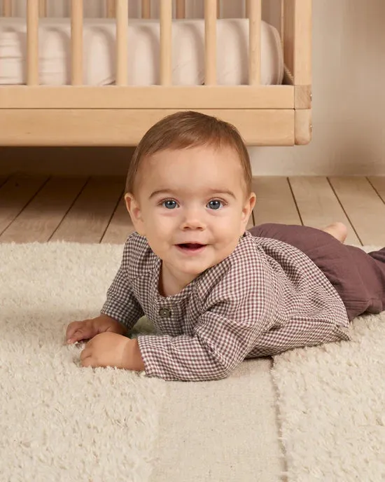 Quincy Mae - Zion Tee - Plum Gingham
