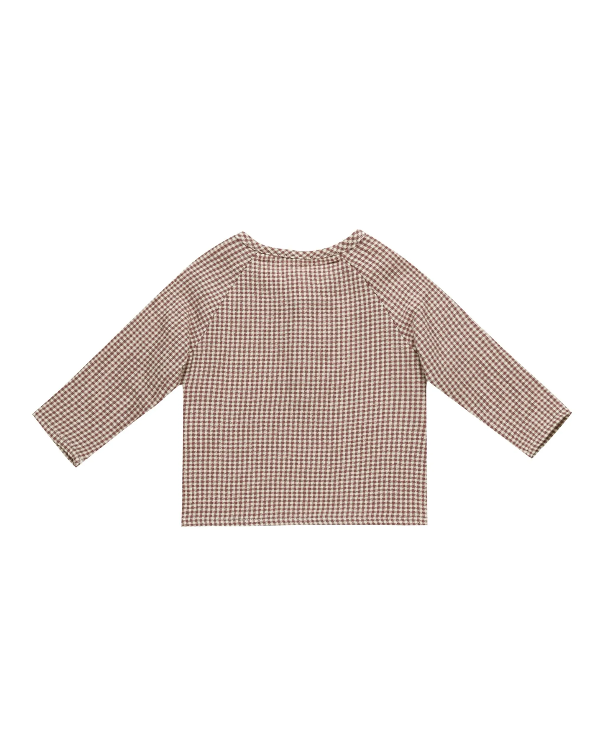 Quincy Mae - Zion Tee - Plum Gingham