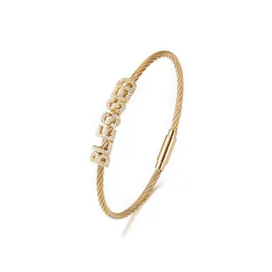"BLESSED" STATEMENT PAVÉ BRACELET