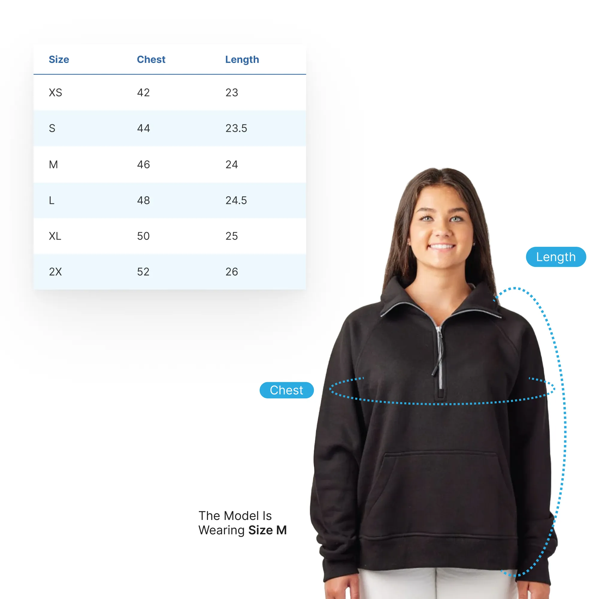 "Little Love" Ladies Boxy 1/2 Zip Fleece