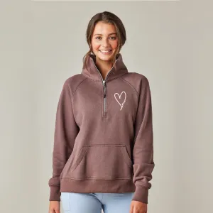 "Little Love" Ladies Boxy 1/2 Zip Fleece