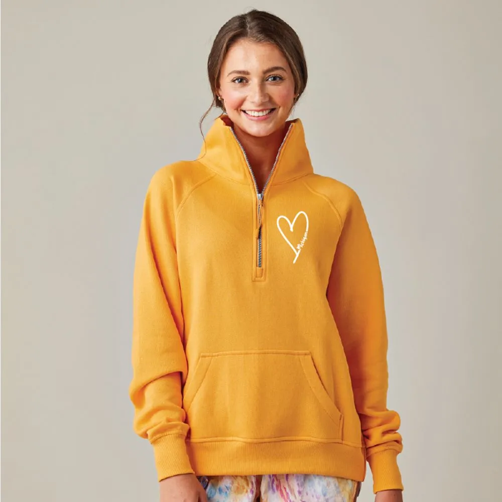 "Little Love" Ladies Boxy 1/2 Zip Fleece