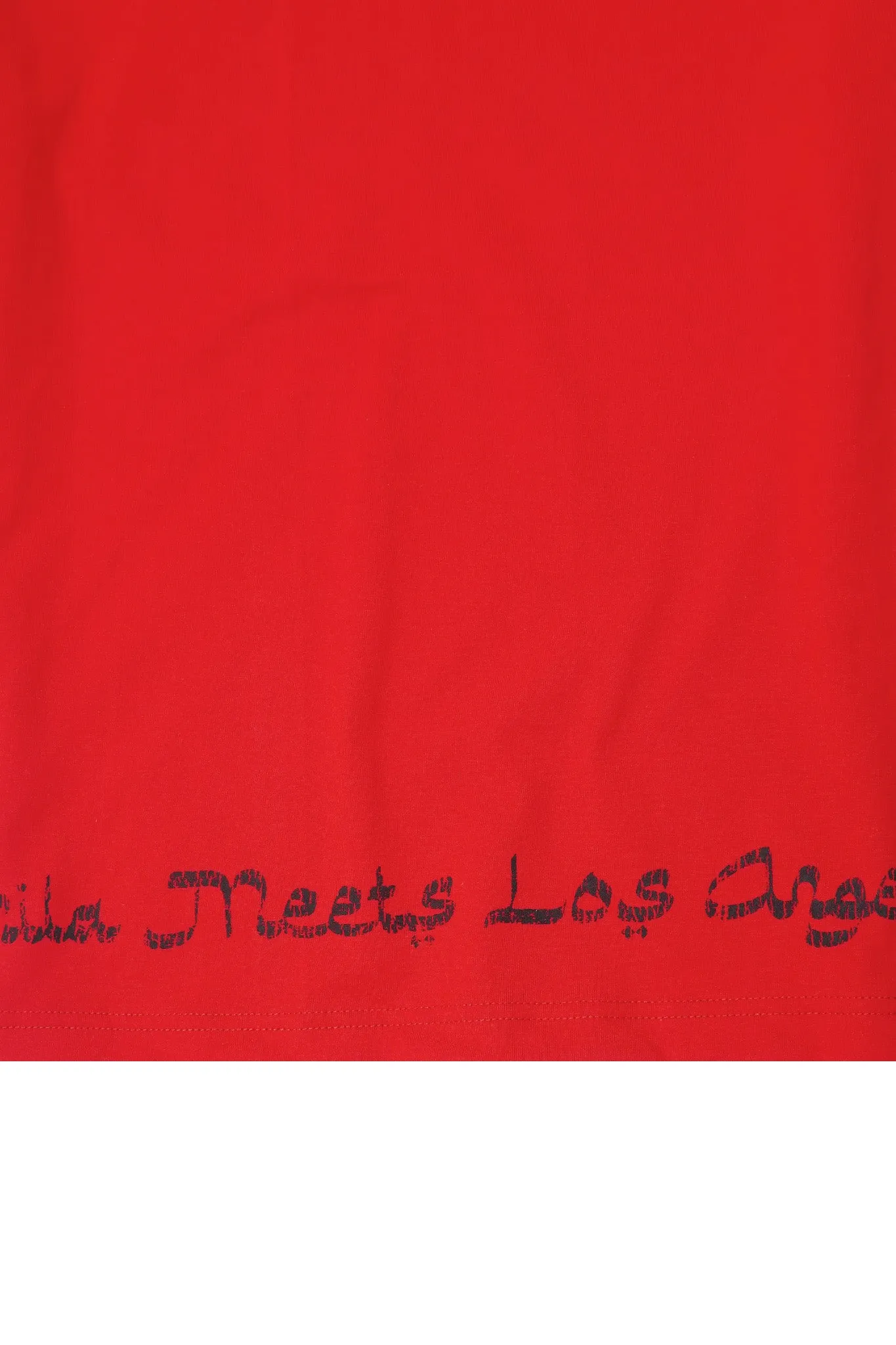 "LOVE HURTS" TEE IN RARRI RED